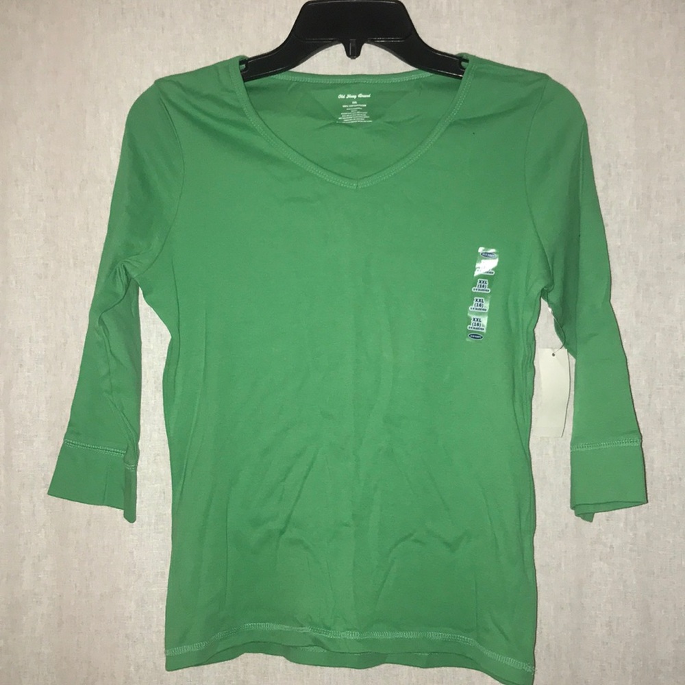 Girls Kelly green 3/4 sleeve